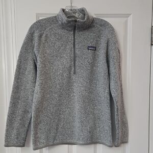 Patagonia Women's Heather Gray Fleece Quarter-Zip